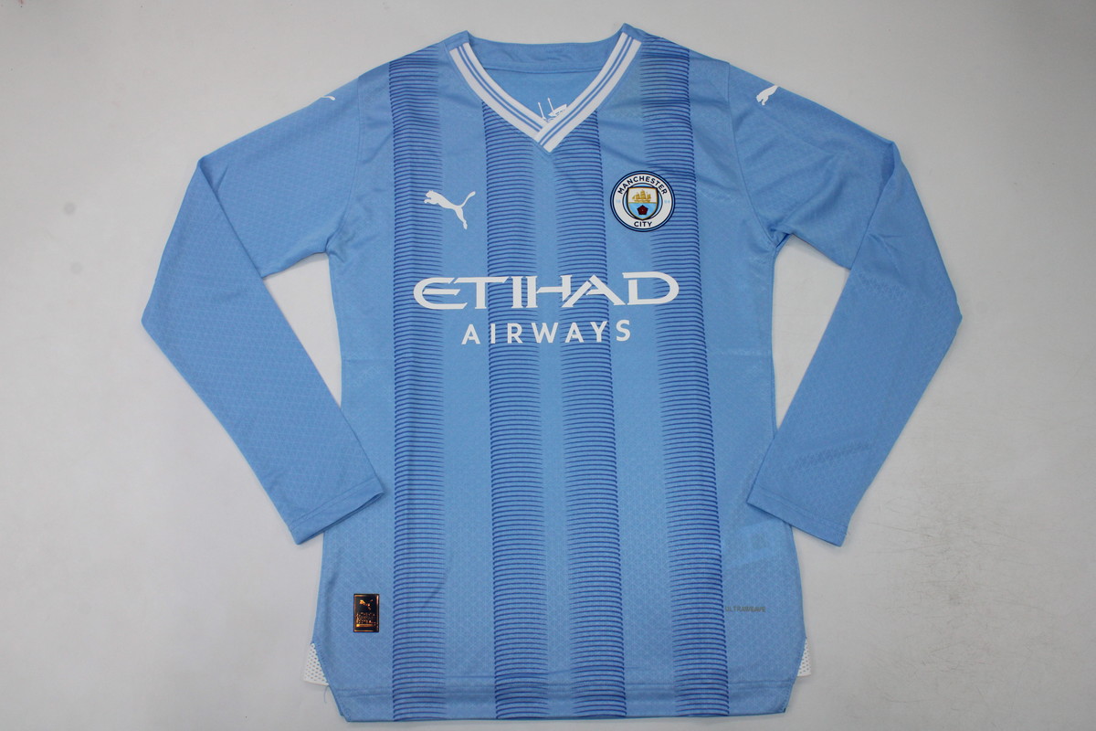 AAA Quality Manchester City 23/24 Home Long Soccer Jersey